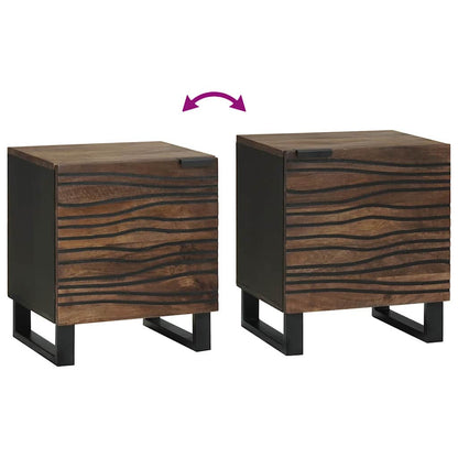 Armário de Cabeceira 2 pcs Nogueira 40 x 33 x 46 cm