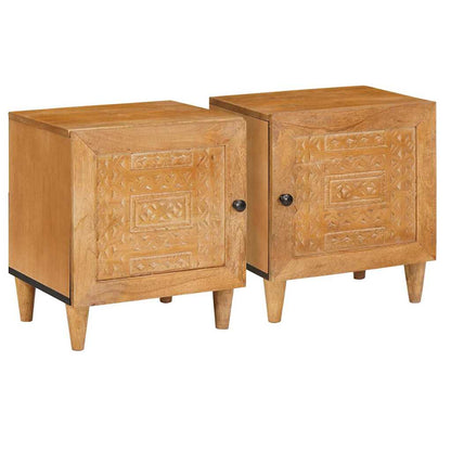 Mesa-de-cabeceira 2 pcs Castanho-claro 40 x 33 x 46 cm