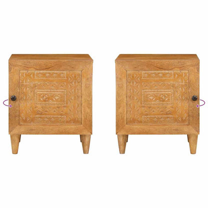 Mesa-de-cabeceira 2 pcs Castanho-claro 40 x 33 x 46 cm