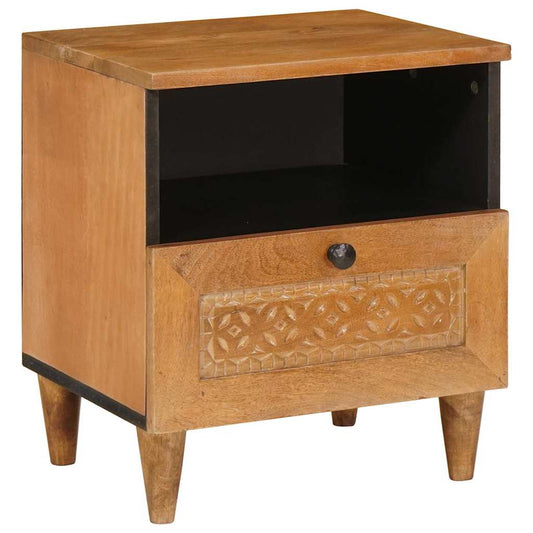 Mesa-de-cabeceira com gaveta Castanho-claro 40 x 33 x 46 cm