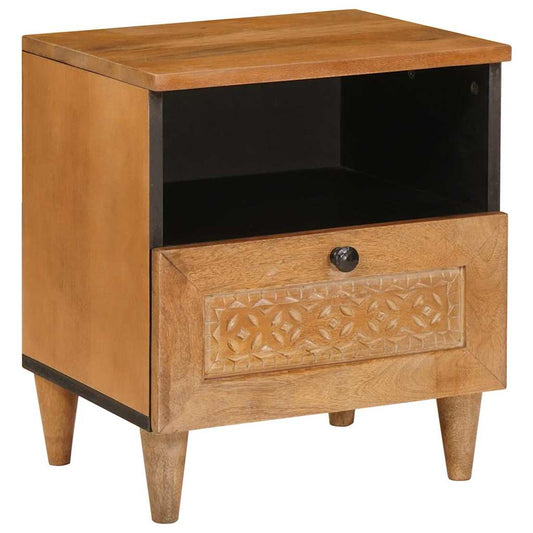 Mesa-de-cabeceira com gaveta Castanho-claro 40 x 33 x 46 cm