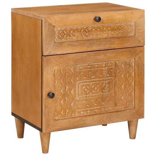 Mesa-de-cabeceira com gaveta Castanho-claro 50 x 33 x 60 cm