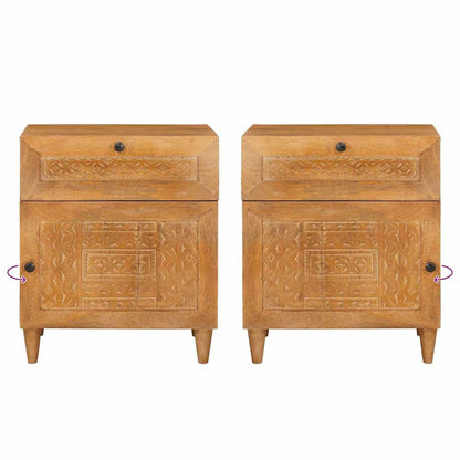 Mesa-de-cabeceira com gaveta Castanho-claro 50 x 33 x 60 cm