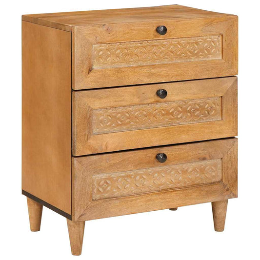 Mesa-de-cabeceira com gaveta Castanho-claro 50 x 33 x 60 cm