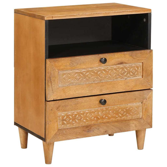 Mesa-de-cabeceira com gaveta Castanho-claro 50 x 33 x 60 cm