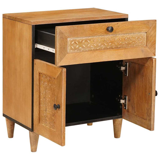 Mesa-de-cabeceira com gaveta Castanho-claro 50 x 33 x 60 cm