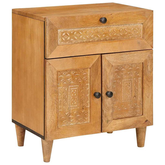 Mesa-de-cabeceira com gaveta Castanho-claro 50 x 33 x 60 cm