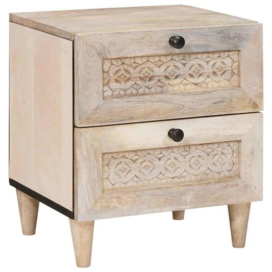 Mesa-de-cabeceira com gaveta Bege 40 x 33 x 46 cm