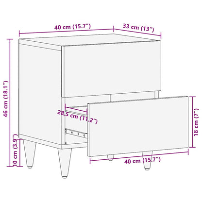 Mesa-de-cabeceira com gaveta Bege 40 x 33 x 46 cm