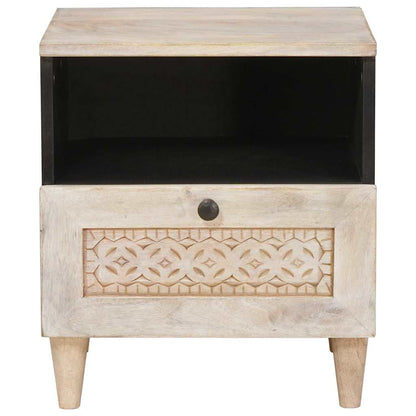 Mesa-de-cabeceira com gaveta Bege 40 x 33 x 46 cm