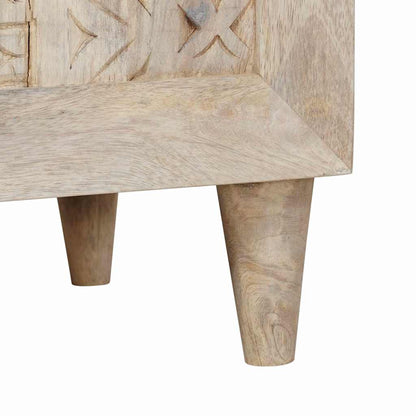Mesa-de-cabeceira com gaveta com porta Bege 50 x 33 x 60 cm