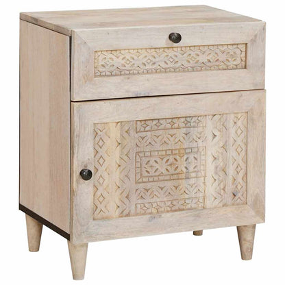 Mesa-de-cabeceira com gaveta com porta Bege 50 x 33 x 60 cm