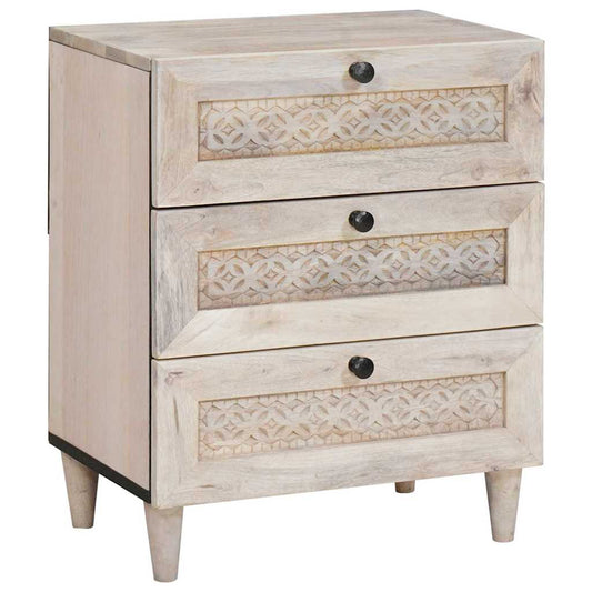 Mesa-de-cabeceira com gaveta Bege 50 x 33 x 60 cm