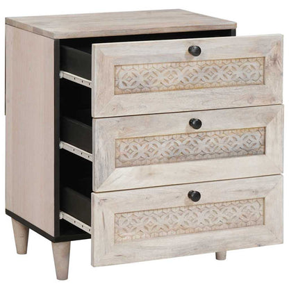 Mesa-de-cabeceira com gaveta Bege 50 x 33 x 60 cm