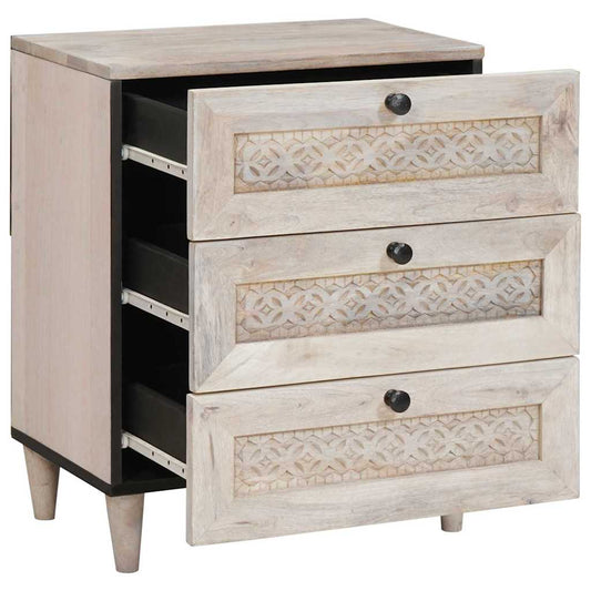 Mesa-de-cabeceira com gaveta Bege 50 x 33 x 60 cm
