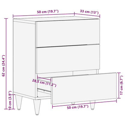 Mesa-de-cabeceira com gaveta Bege 50 x 33 x 60 cm