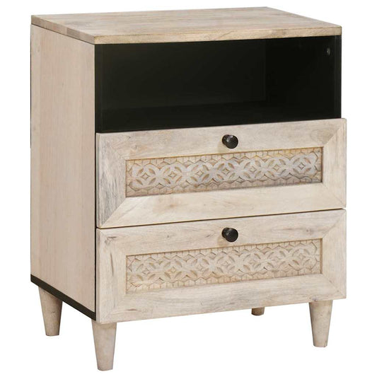 Mesa-de-cabeceira com gaveta Bege 50 x 33 x 60 cm