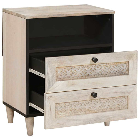 Mesa-de-cabeceira com gaveta Bege 50 x 33 x 60 cm