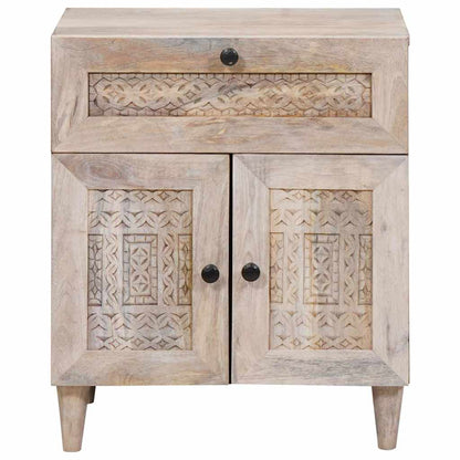 Mesa-de-cabeceira com gaveta com porta Bege 50 x 33 x 60 cm