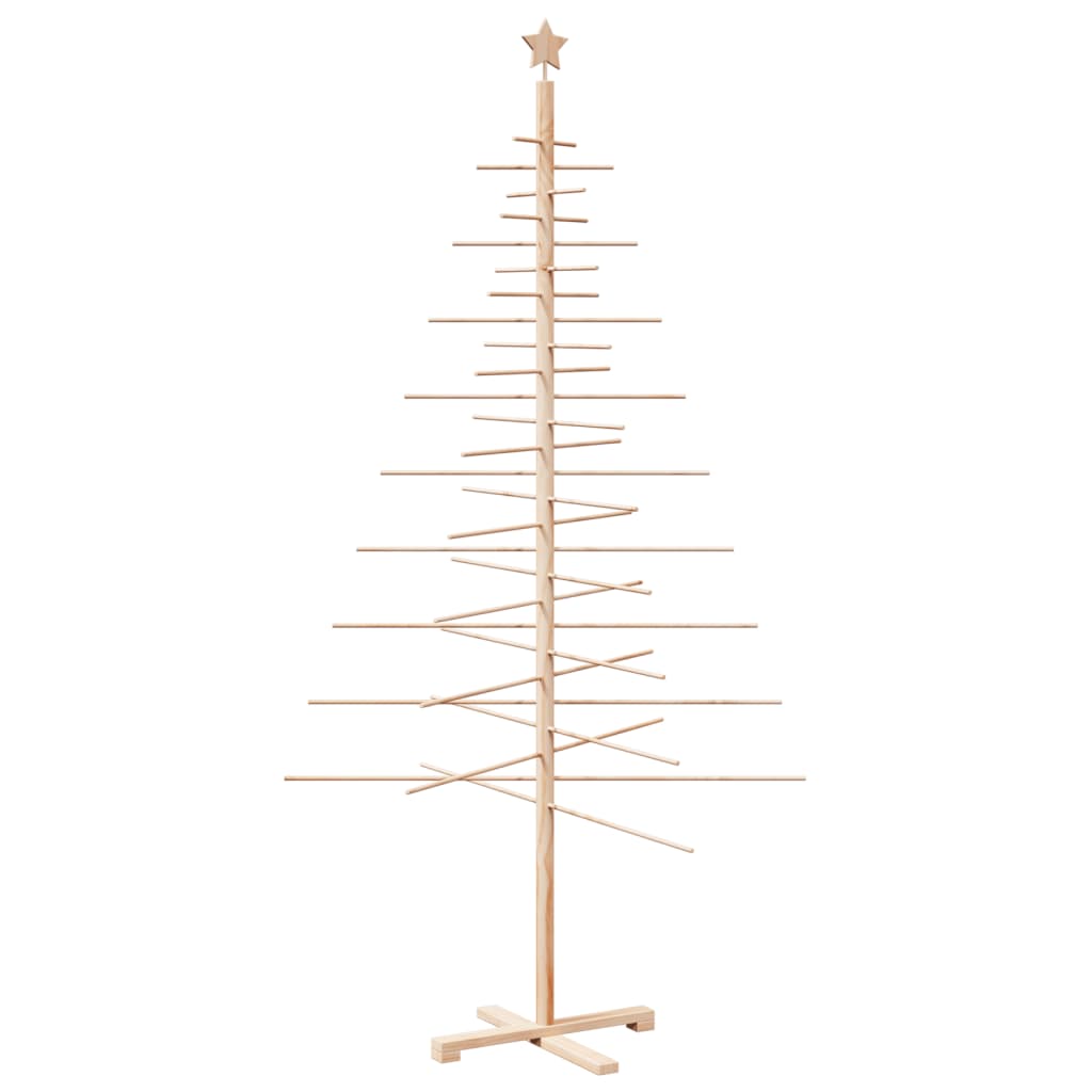 Árvore de Natal decorativa 210 cm madeira de pinho maciça