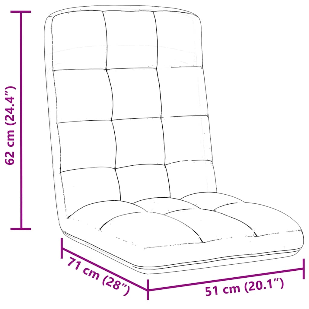Colchão dobrável 71x51x62 cm tecido branco
