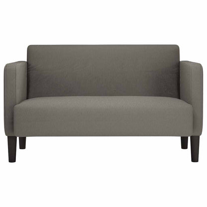 Sofá-luvas 109 cm tecido corduroy cinzento-claro