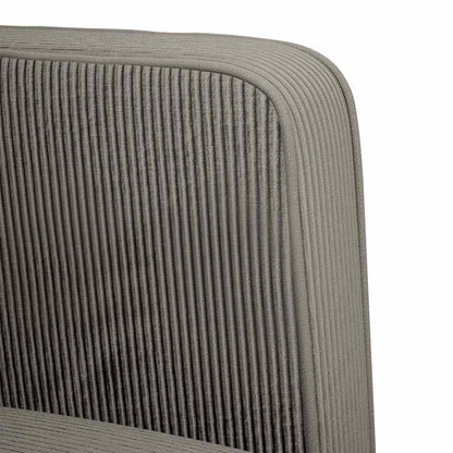 Sofá-luvas 109 cm tecido corduroy cinzento-claro