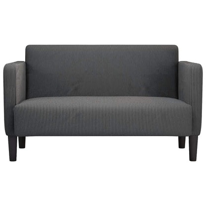 Sofá-luvas 109 cm tecido corduroy cinzento-escuro