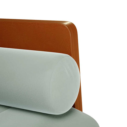Sofá-luvas com rolos 110 cm veludo cinzento-claro