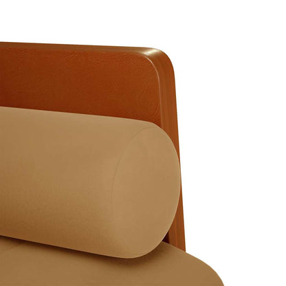Sofá-luvas com rolos 110 cm veludo castanho