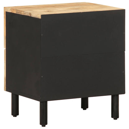 Mesa de cabeceira 40x33,5x46 cm madeira mangueira áspera maciça