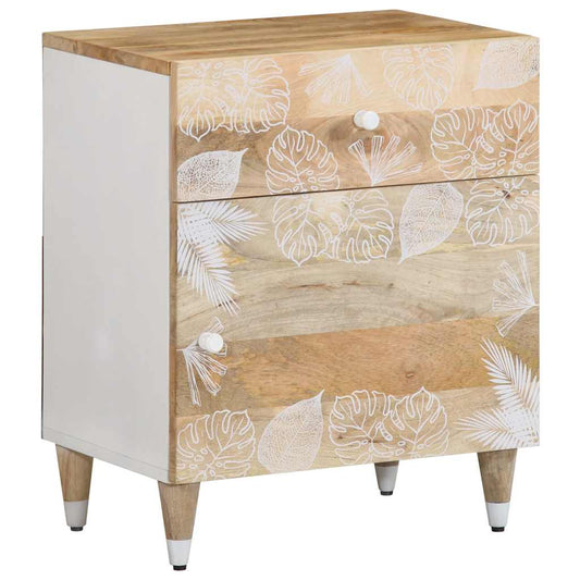 Mesa de cabeceira 50x33x60 cm madeira de mangueira maciça