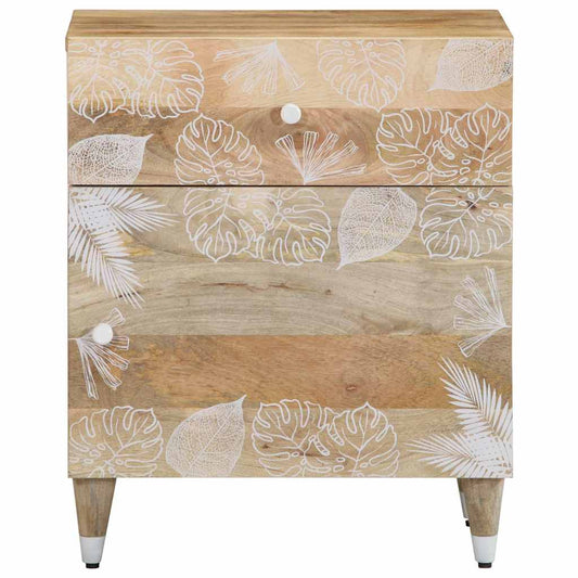 Mesa de cabeceira 50x33x60 cm madeira de mangueira maciça