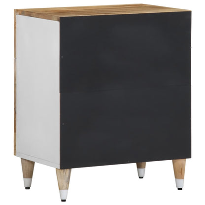 Mesa de cabeceira 50x33x60 cm madeira de mangueira maciça