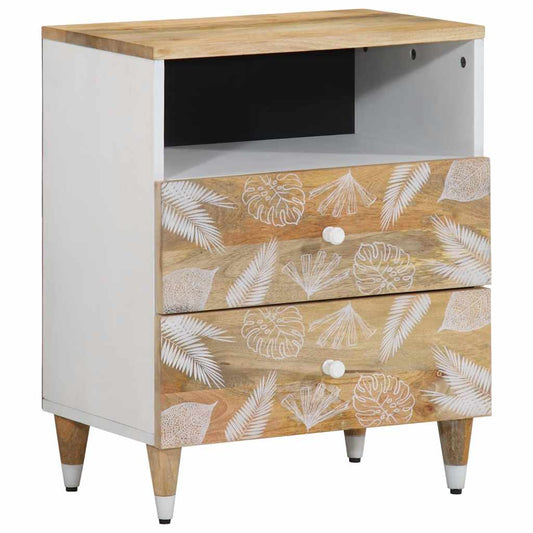 Mesa de cabeceira 50x33x60 cm madeira de mangueira maciça