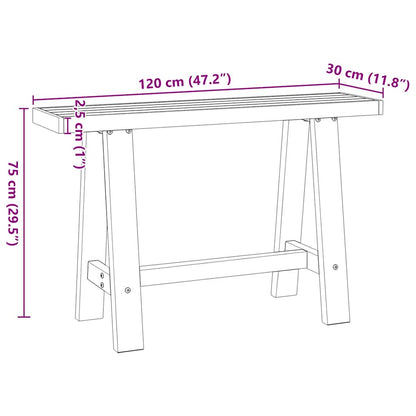Mesa consola NOAIN pernas em forma de A 120x30x75 cm