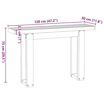 Mesa consola NOAIN pernas em forma de U 120x30x75 cm