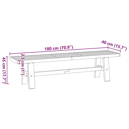 Banco de jantar NOAIN pernas forma A 180x40x45 cm pinho maciço