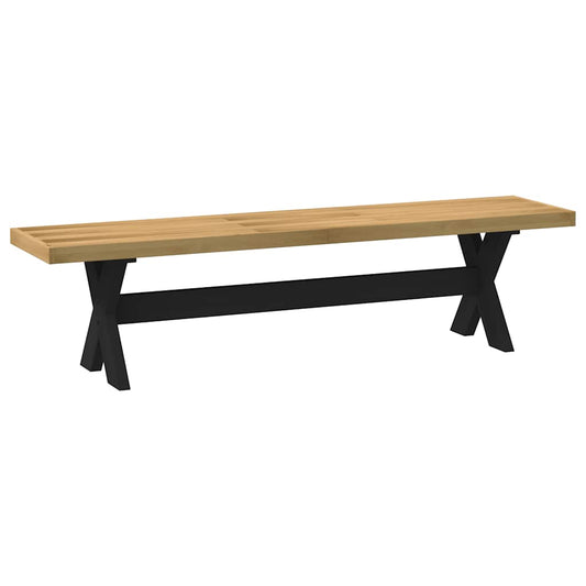 Banco de jantar NOAIN pernas forma X 180x40x45 cm pinho maciço
