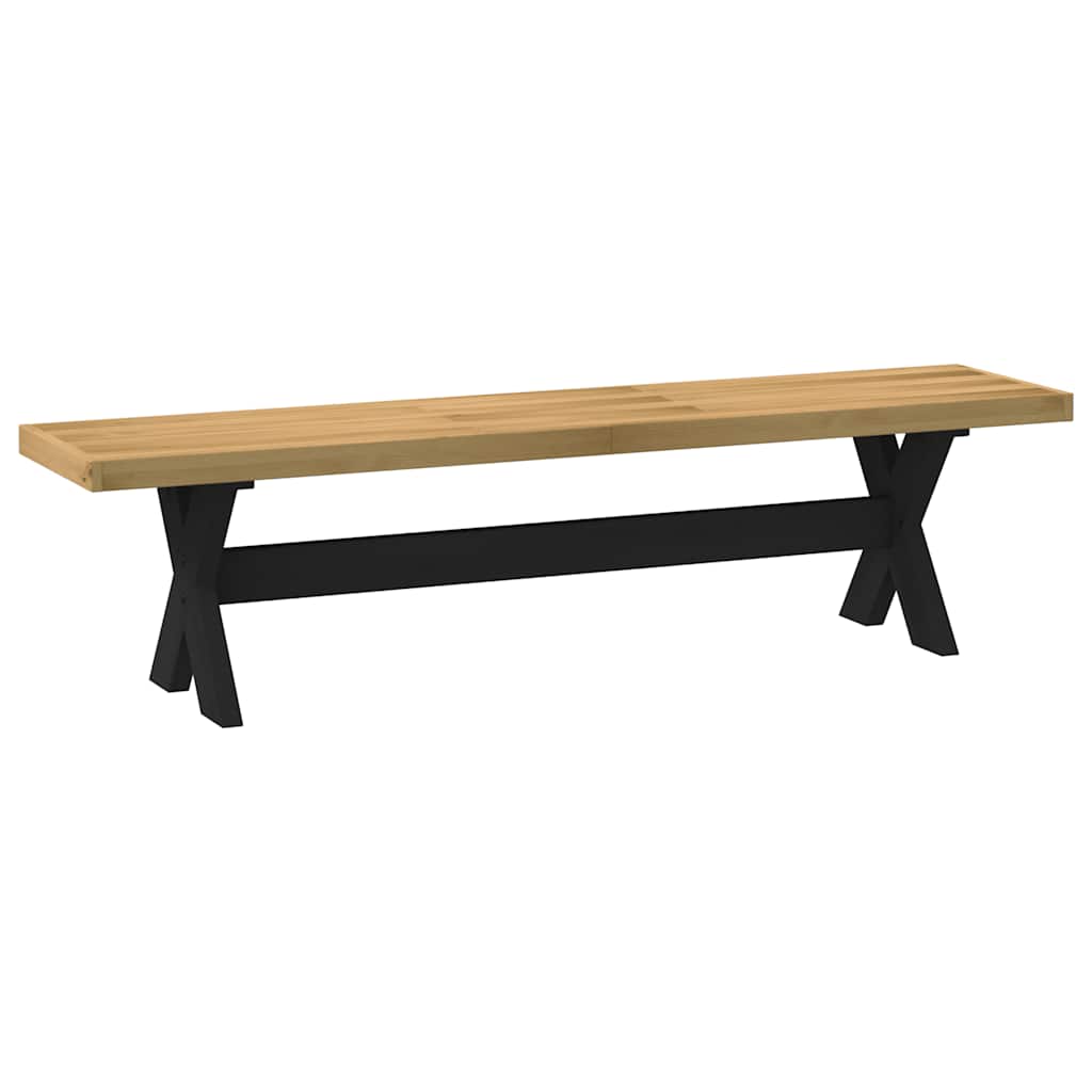 Banco de jantar NOAIN pernas forma X 180x40x45 cm pinho maciço