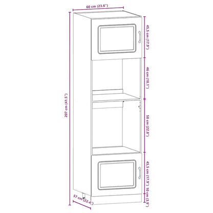 7 peças armário de cozinha conjunto Kalmar branco