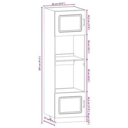 7 peças armário de cozinha conjunto Kalmar branco brilhante