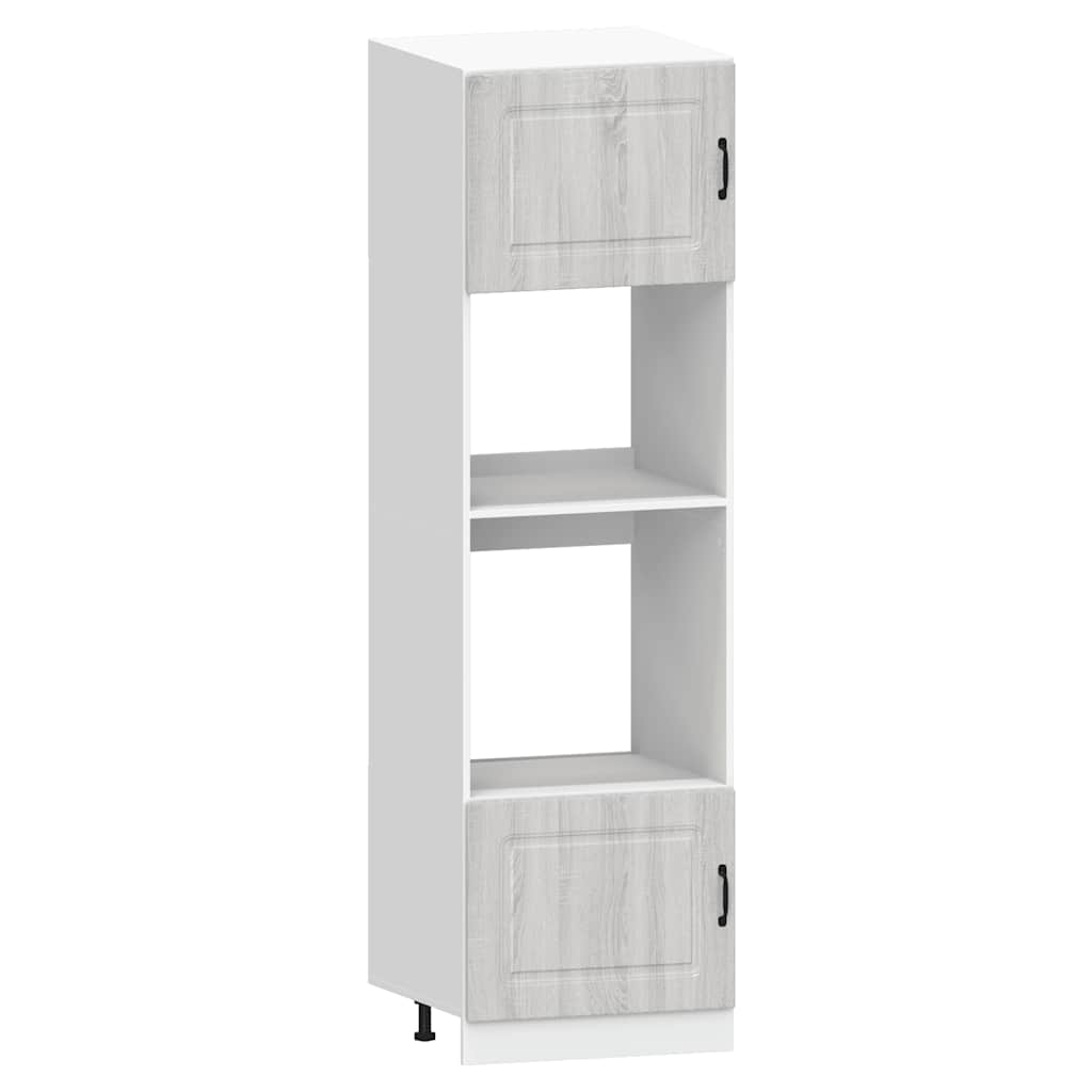 7 peças armário de cozinha conjunto Kalmar cinza sonoma