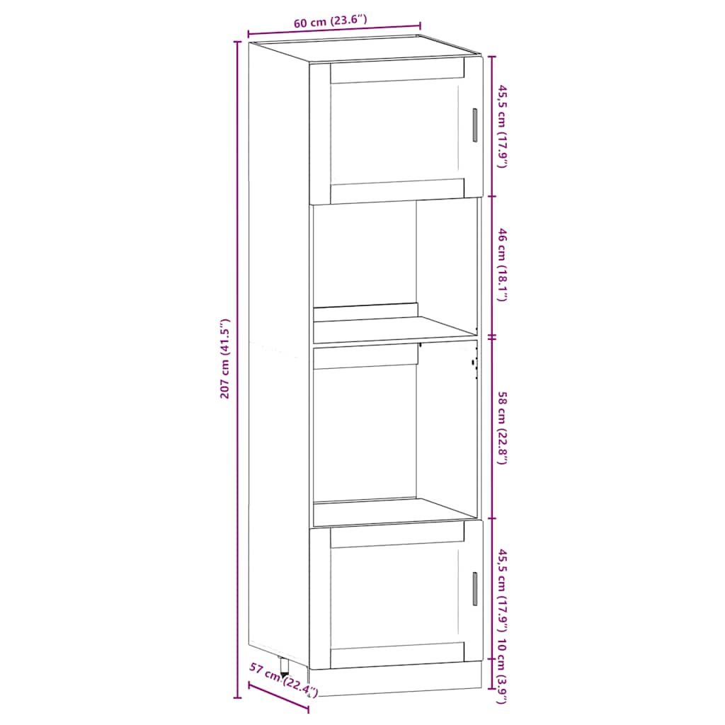 7 peças armário de cozinha conjunto Kalmar branco brilhante