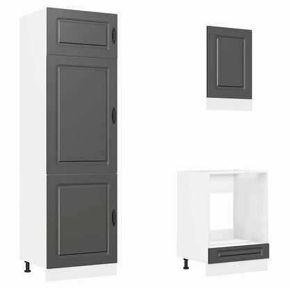 7 peças armário de cozinha conjunto Kalmar preto