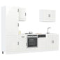 7 peças armário de cozinha conjunto Kalmar branco brilhante