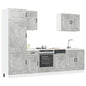 7 peças armário de cozinha conjunto Kalmar cinzento cimento