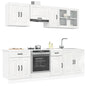 8 peças armário de cozinha conjunto Kalmar branco brilhante