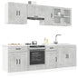 8 peças armário de cozinha conjunto Kalmar cinzento cimento