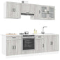 8 peças armário de cozinha conjunto Kalmar cinza sonoma